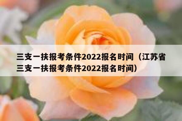 三支一扶报考条件2022报名时间（江苏省三支一扶报考条件2022报名时间） 第1张
