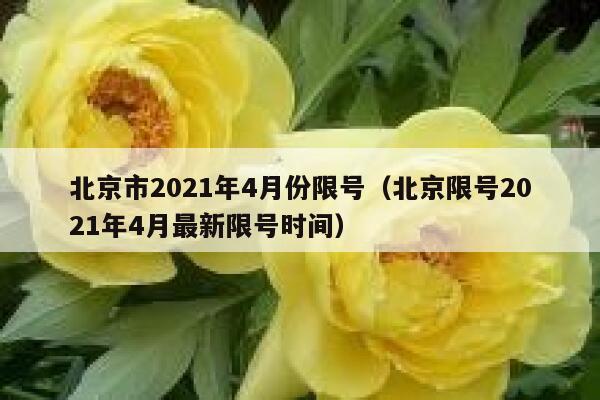 北京市2021年4月份限号（北京限号2021年4月最新限号时间） 第1张